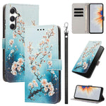 Custodia per telefono in ecopelle con motivo dipinto e cinturino, For Galaxy A54 5G