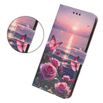 Custodia per telefono in ecopelle con motivo dipinto e cinturino, For Galaxy A55 5G, For Galaxy A35 5G, For Galaxy A25 5G