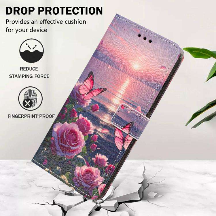 Custodia per telefono in ecopelle con motivo dipinto e cinturino, For Galaxy A55 5G, For Galaxy A35 5G, For Galaxy A25 5G