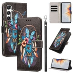 Custodia per telefono in ecopelle con motivo dipinto e cinturino, For Galaxy A55 5G, For Galaxy A35 5G, For Galaxy A25 5G