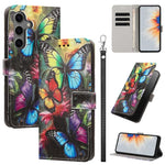 Custodia in ecopelle con motivo dipinto e cinturino per Galaxy S24 5G e S25 5G