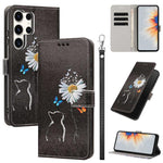 Custodia in ecopelle con motivo dipinto e cinturino per Galaxy S24 5G e S25 5G