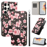 Custodia in ecopelle con motivo dipinto e cinturino per Galaxy S24 5G e S25 5G