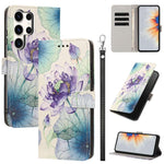 Custodia in ecopelle con motivo dipinto e cinturino per Galaxy S24 5G e S25 5G