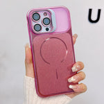 Custodia magnetica iPhone 15 e 14 con supporto obiettivo