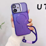 Custodia magnetica spazzolata per iPhone 15 Pro, 15 Pro Max e 16