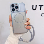 Custodia magnetica spazzolata per iPhone 15 Pro, 15 Pro Max e 16