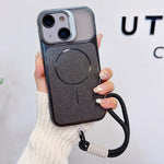 Custodia magnetica spazzolata con supporto obiettivo per smartpho