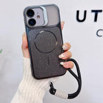 Custodia magnetica spazzolata con supporto obiettivo per smartpho