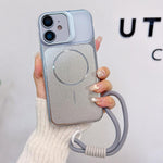 Custodia magnetica spazzolata con supporto obiettivo per smartpho