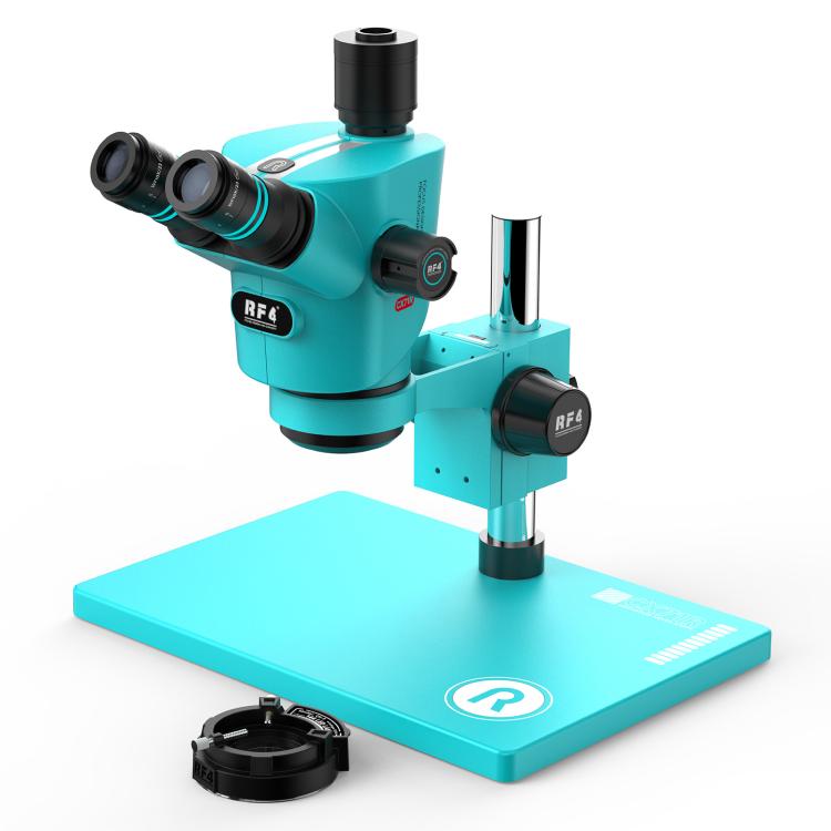 Microscopio stereoscopico trinoculare RF4 RF-CX71R 6.5-65X dal design ergonomico con ampia base in lega di alluminio., RF-CX71R