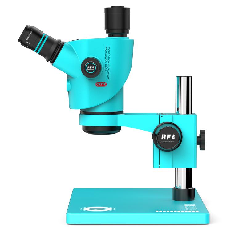 Microscopio stereoscopico trinoculare RF4 RF-CX71R 6.5-65X dal design ergonomico con ampia base in lega di alluminio., RF-CX71R