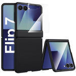 Custodia in vera pelle con pellicola HD per Galaxy Z Flip7 5G