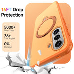 Custodia antiurto magnetica in TPU e PC con supporto girevole per Galaxy A57 e