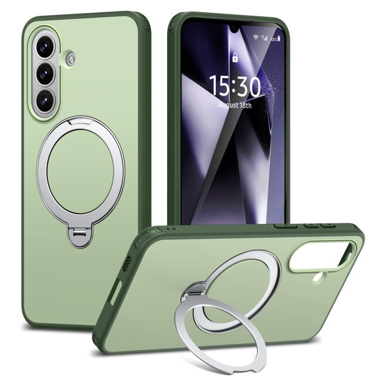 Custodia antiurto magnetica in TPU e PC con supporto girevole per Galaxy A57 e