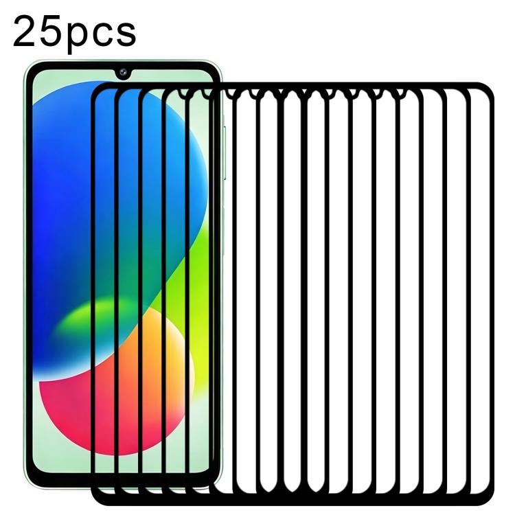 Pellicola in vetro temperato con stampa serigrafica per Galaxy A08 e modelli