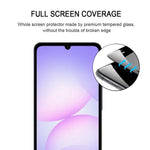 Pellicola in vetro temperato con stampa serigrafica per Galaxy A08 e modelli