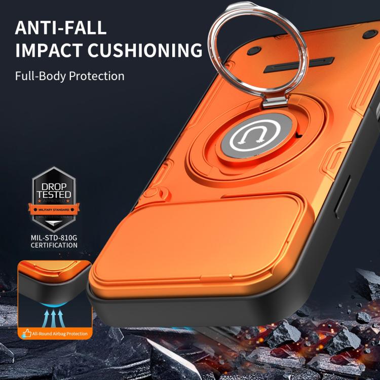 Custodia magnetica con supporto scorrevole per fotocamera iPhone