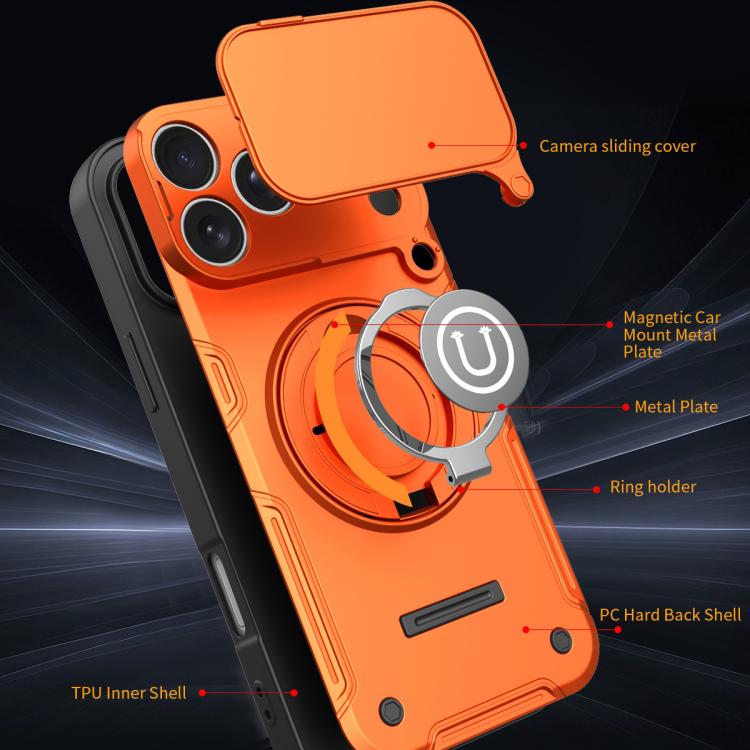 Custodia magnetica con supporto scorrevole per fotocamera iPhone