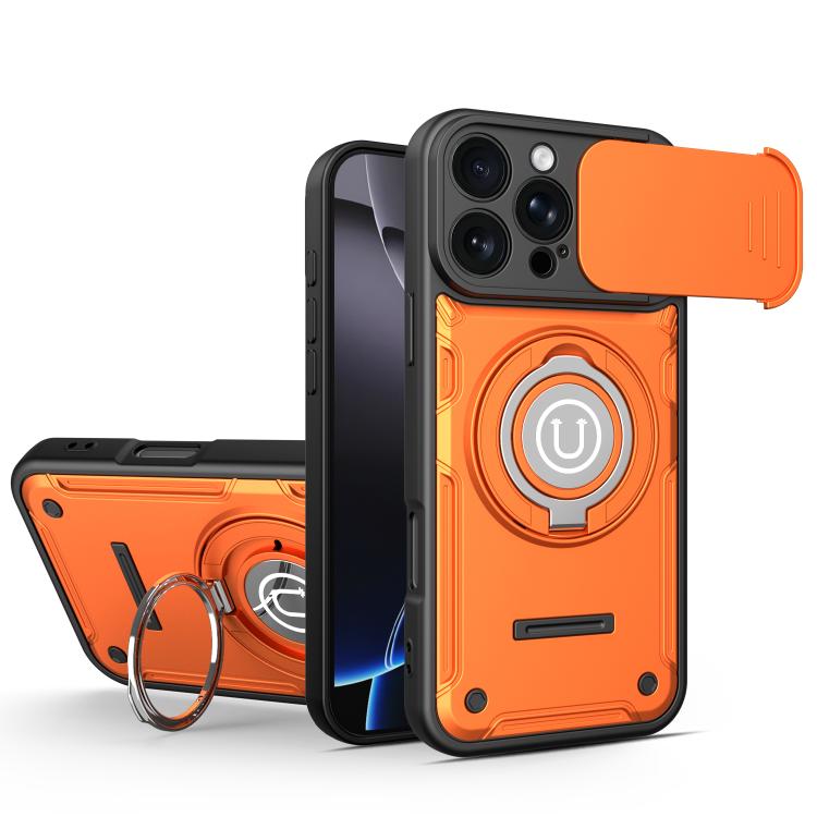 Custodia magnetica con supporto scorrevole per fotocamera iPhone