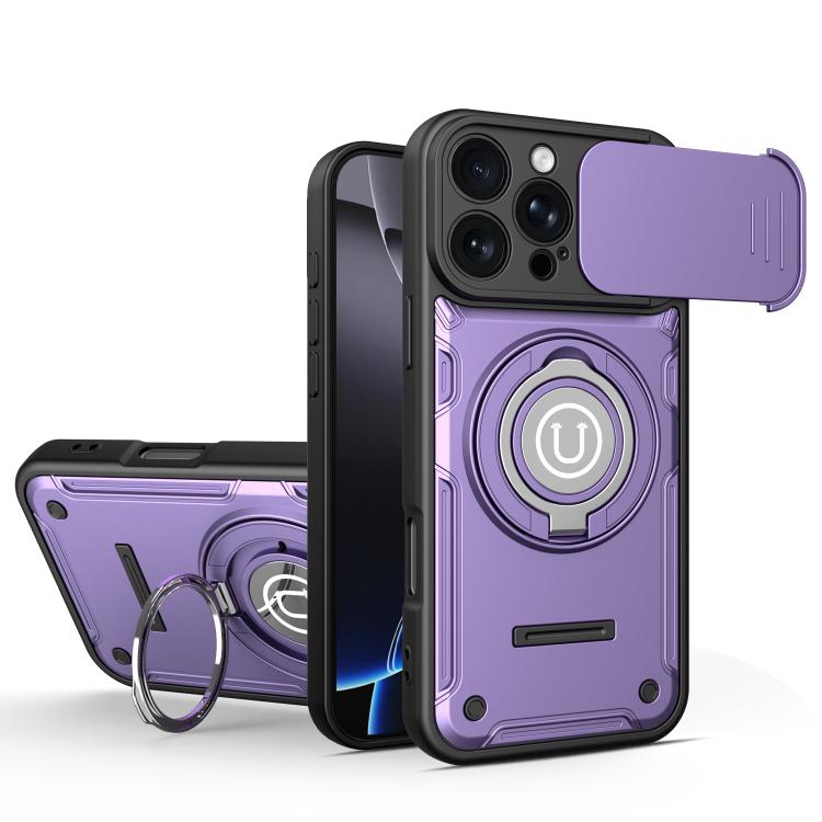 Custodia magnetica con supporto scorrevole per fotocamera iPhone
