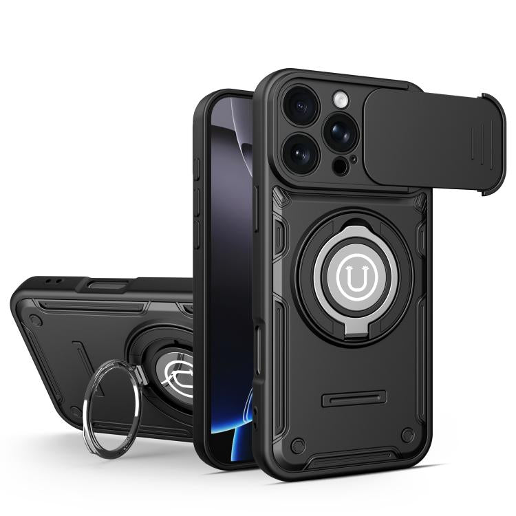 Custodia magnetica con supporto scorrevole per fotocamera iPhone