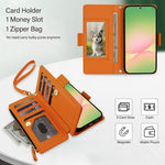 Borsa a tracolla con cerniera e 9 scomparti per carte per Galaxy A36 A37 A56 5G