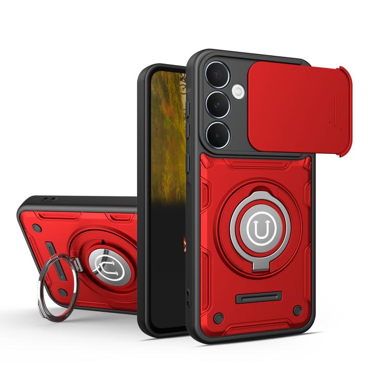 Custodia magnetica con supporto scorrevole per Galaxy A27, A26 5G, A17 5G, A55