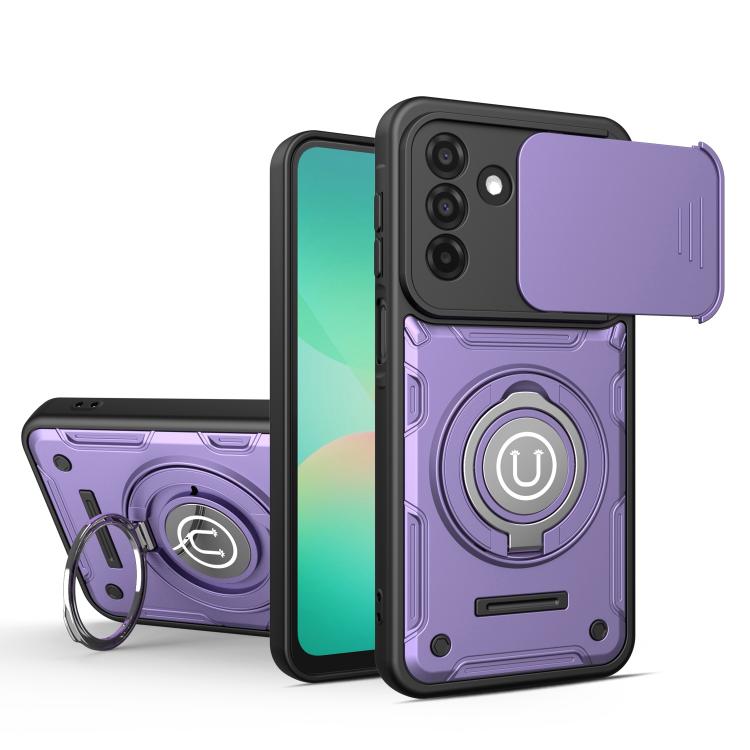Custodia magnetica con supporto scorrevole per Galaxy A27, A26 5G, A17 5G, A55