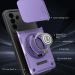 Custodia magnetica con supporto scorrevole per Galaxy A27, A26 5G, A17 5G, A55