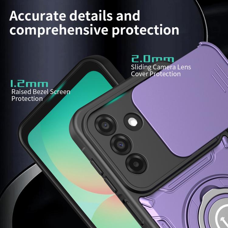 Custodia magnetica con supporto scorrevole per Galaxy A27, A26 5G, A17 5G, A55