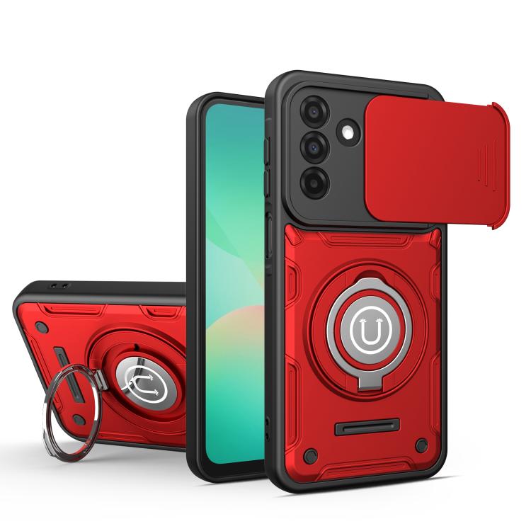Custodia magnetica con supporto scorrevole per Galaxy A27, A26 5G, A17 5G, A55