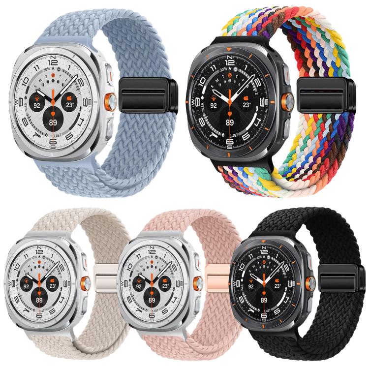 Confezione da 5 cinturini per orologio xDfind con fibbia magnetica e passante in nylon intrecciato., For Galaxy Watch8 / 8 Classic