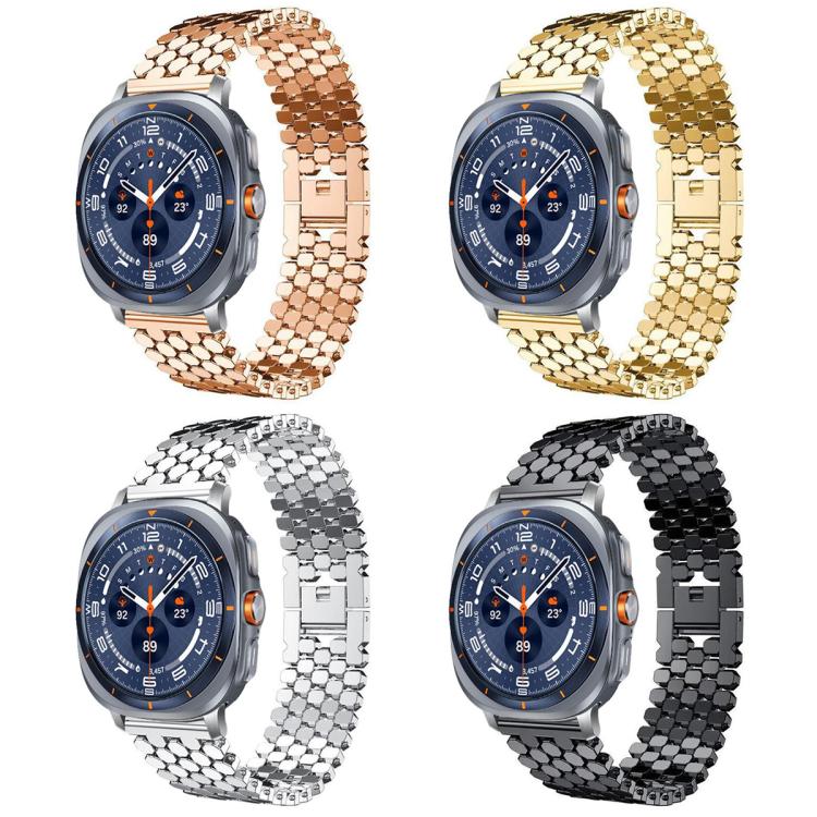 Confezione da 4 cinturini per orologio in metallo con texture a squame di pesce xDfin, For Galaxy Watch Ultra / Ultra 2025, For Galaxy Watch8 / 8 Classic