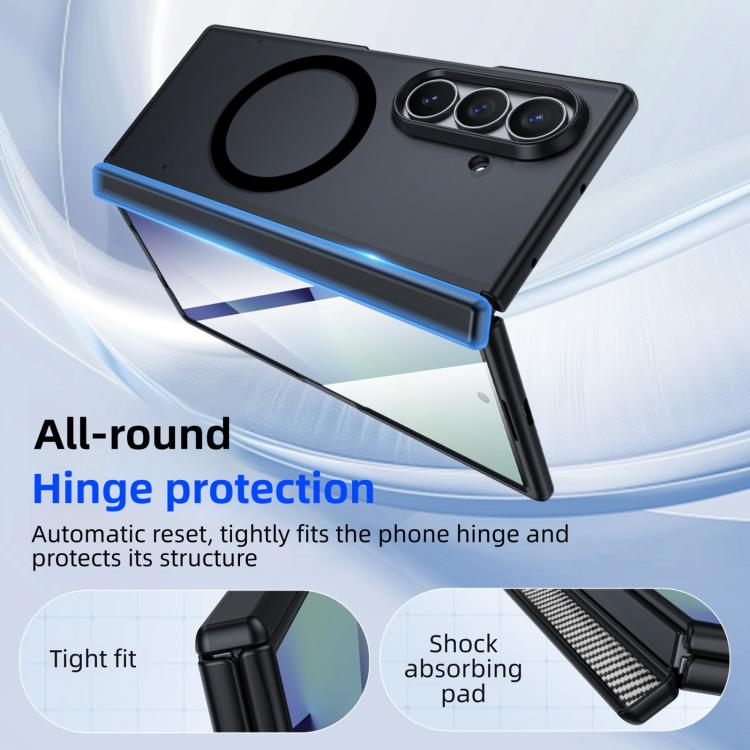 Custodia magnetica integrata con finitura opaca effetto pelle per Galaxy Z Fold7