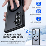 Custodia magnetica integrata con finitura opaca effetto pelle per Galaxy Z Fold7