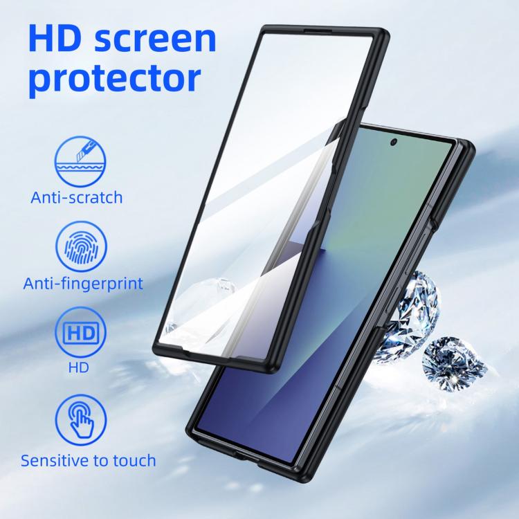 Custodia magnetica integrata con finitura opaca effetto pelle per Galaxy Z Fold7
