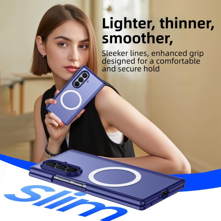 Custodia magnetica integrata con finitura opaca effetto pelle per Galaxy Z Fold7