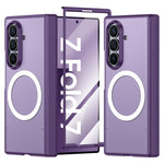 Custodia magnetica integrata con finitura opaca effetto pelle per Galaxy Z Fold7