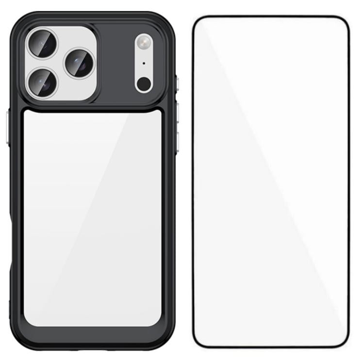 Custodia TPU con vetro temperato per iPhone 17 e compatibili