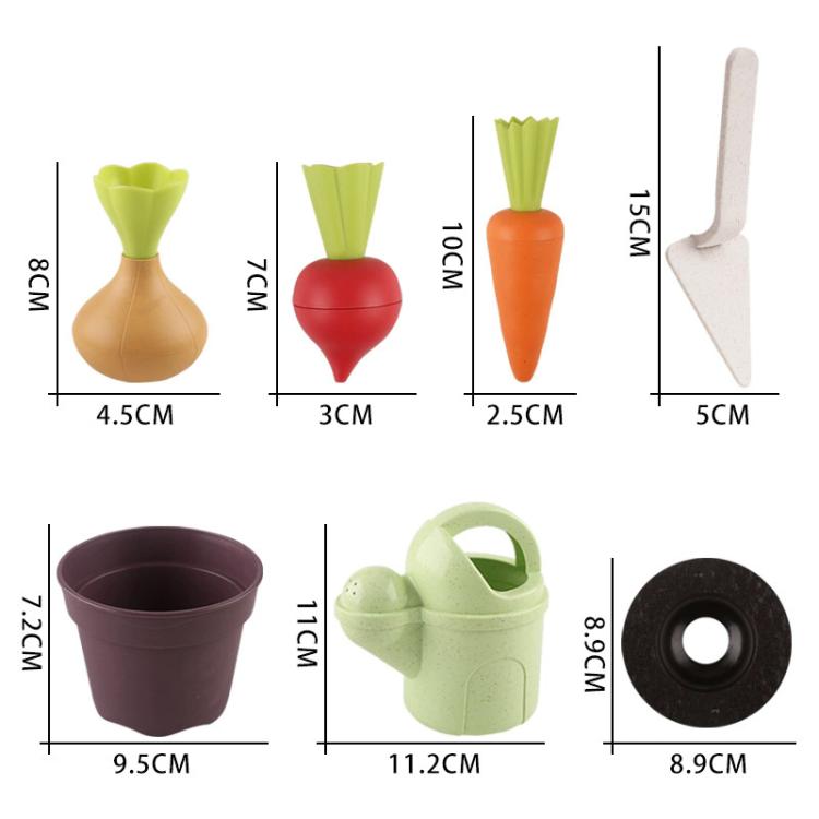 Set di piante in vaso in paglia di grano biologica