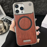 Custodia magnetica effetto legno per iPhone 13 Pro