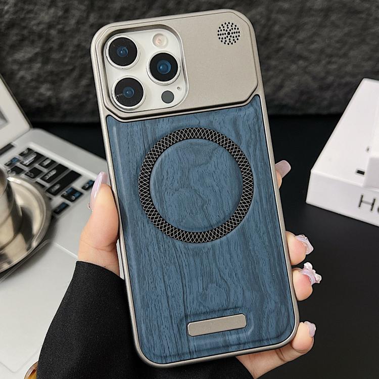 Custodia magnetica effetto legno per iPhone 13 Pro