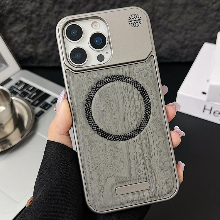 Custodia magnetica effetto legno per iPhone 13 e 14