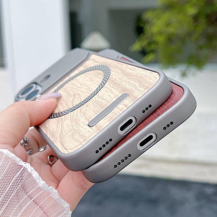 Custodia magnetica effetto legno per iPhone 13 Pro