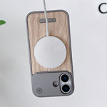 Custodia magnetica effetto legno per iPhone 13 Pro