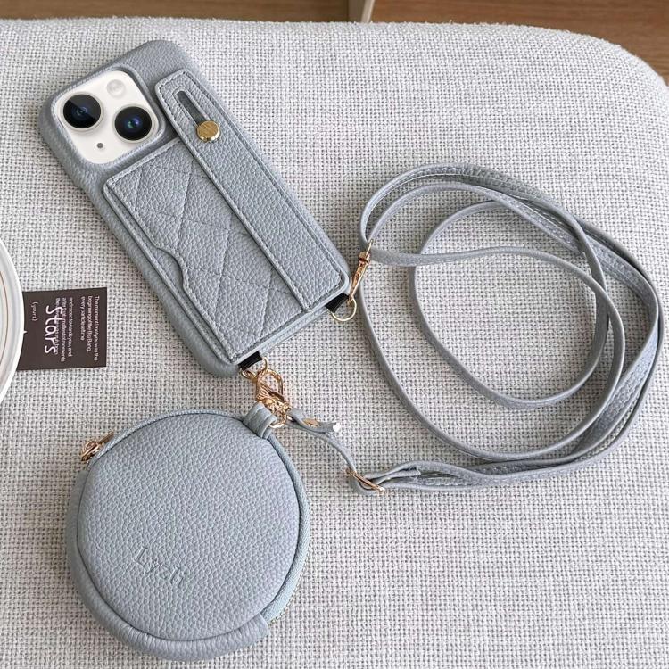 Custodia portafoglio in PU con cinturino per iPhone 15 Pro