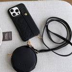 Custodia portafoglio in PU con cinturino per iPhone 12 mini