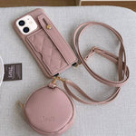 Custodia portafoglio in PU con cinturino per iPhone 12 mini