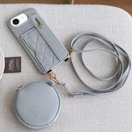 Custodia portafoglio in PU con cinturino per iPhone 14 Pro Max